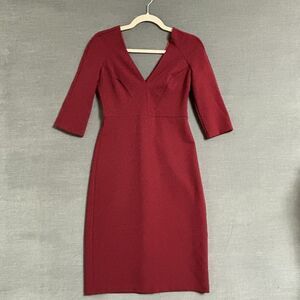 Zara Dress S‎ Red Cocktail Sexy Party Holiday Christmas Pencil Dark Romance